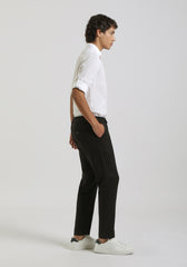 Pantaloni misto lino|Colore:Nero
