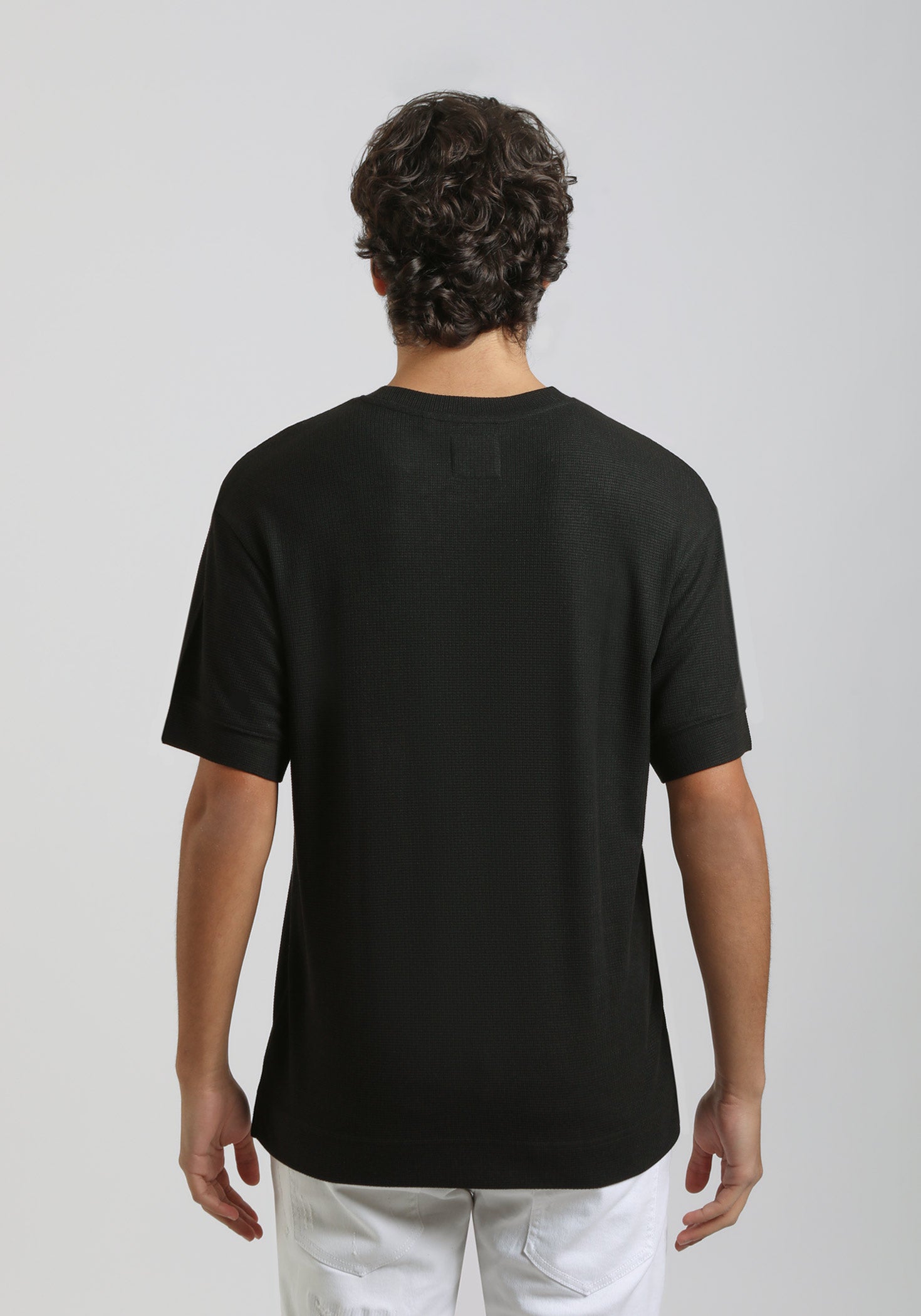 T-shirt strutturata|Colore:Nero