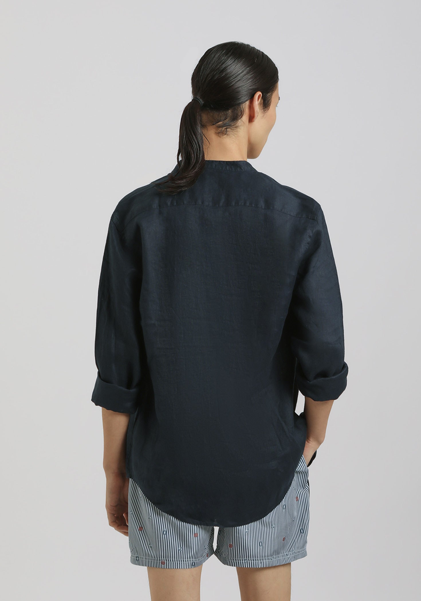 Costume a righe con fantasia|Colore:Blue