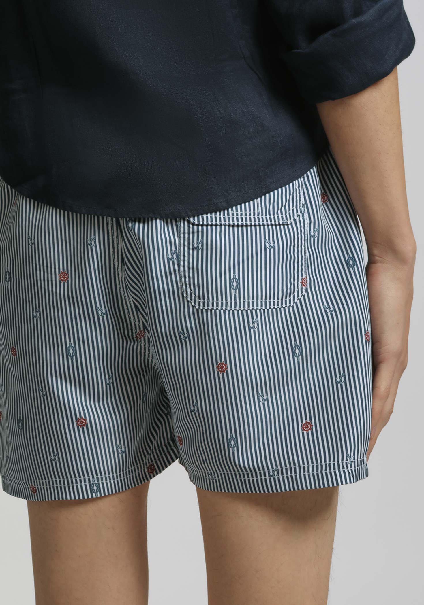 Costume a righe con fantasia|Colore:Blue