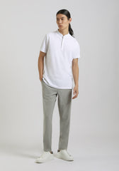 Polo coreana 100% cotone|Colore:Bianco