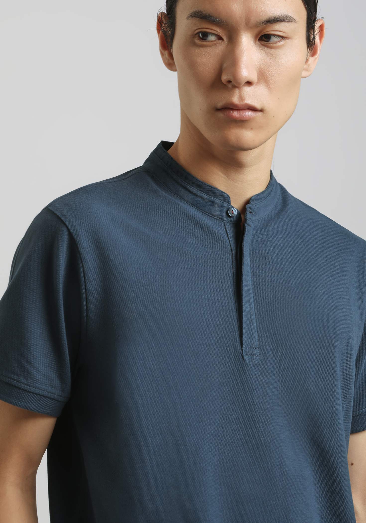 Polo coreana 100% cotone|Colore:Jeans