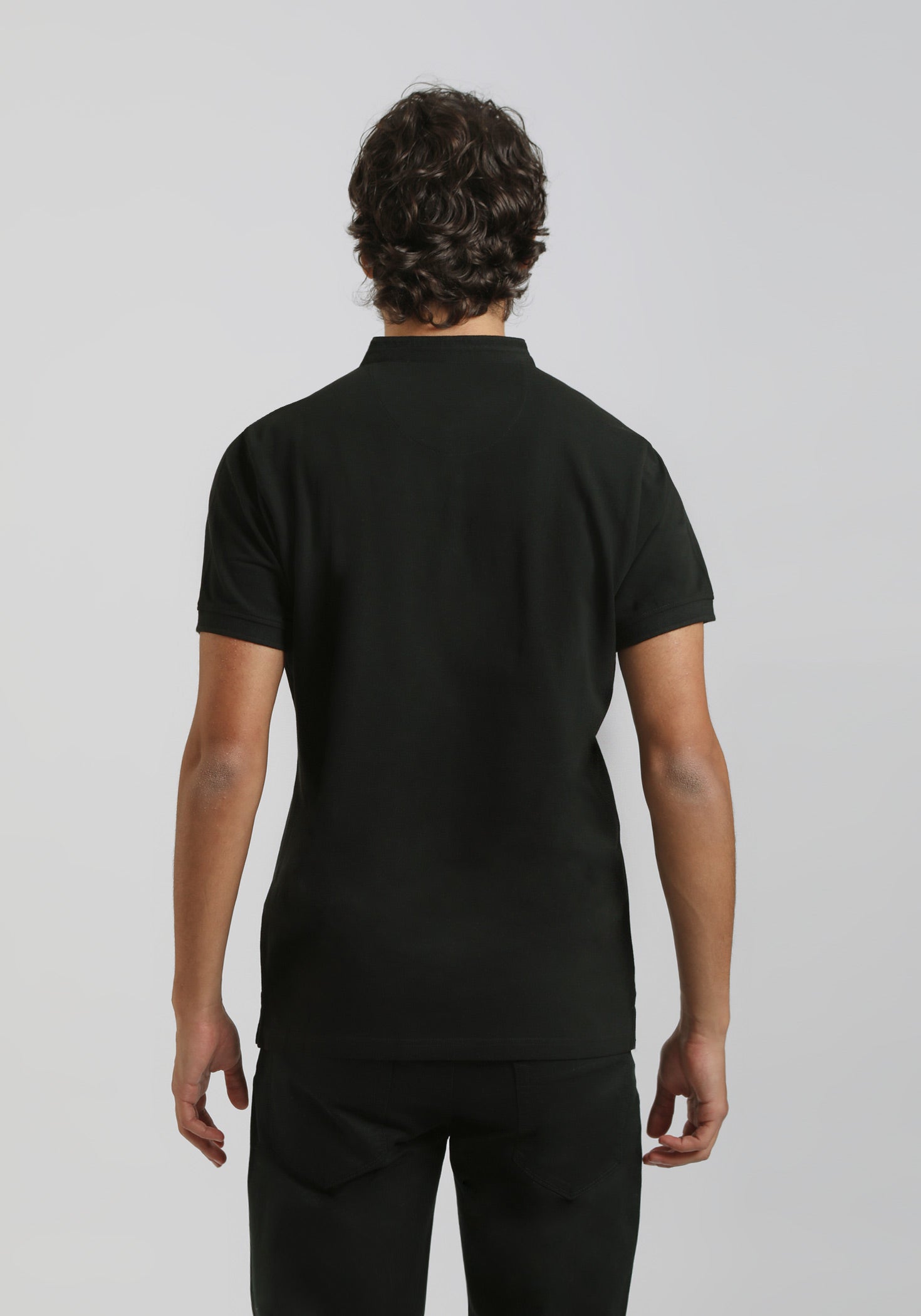 Polo coreana 100% cotone|Colore:Nero