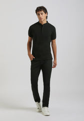 Polo coreana 100% cotone|Colore:Nero