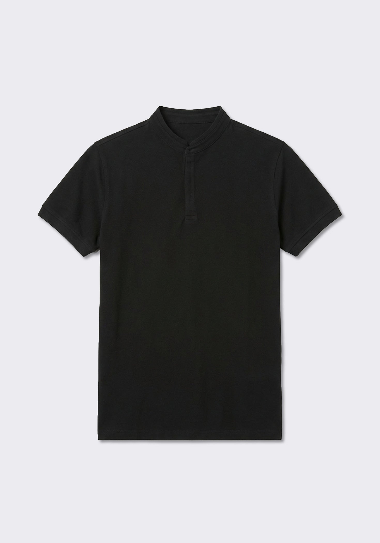 Polo coreana 100% cotone|Colore:Nero