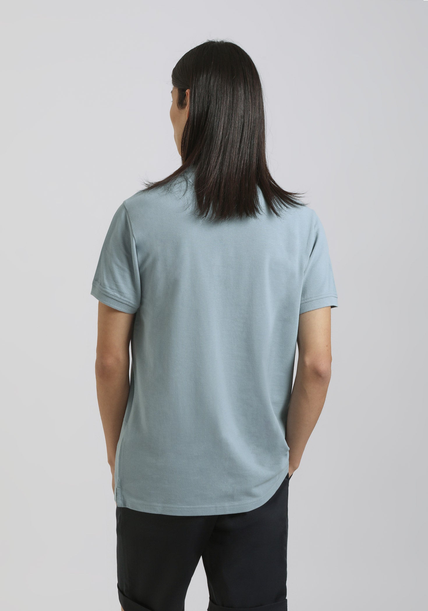 Polo coreana 100% cotone|Colore:Polvere