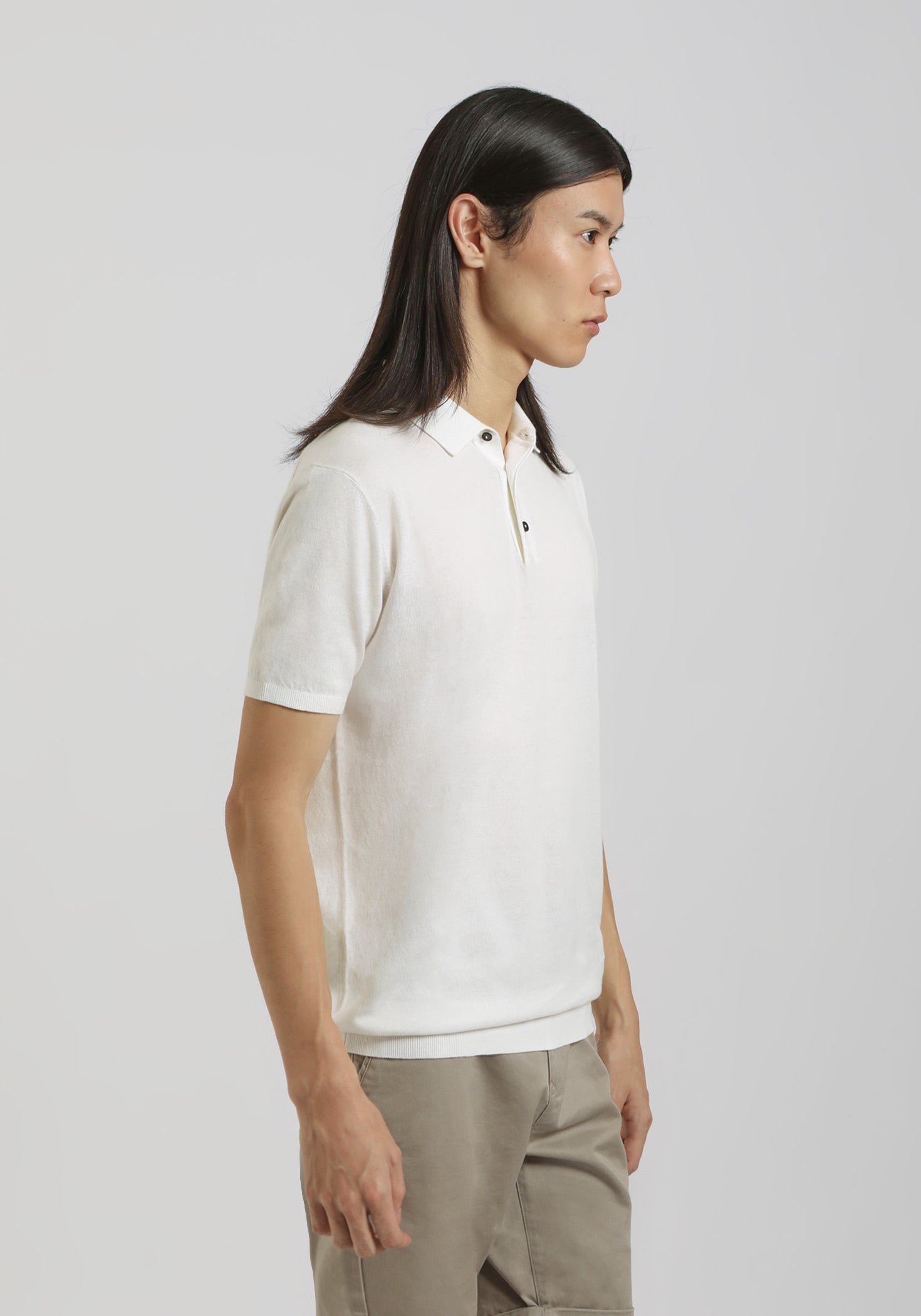 Polo in maglia|Colore:Off white
