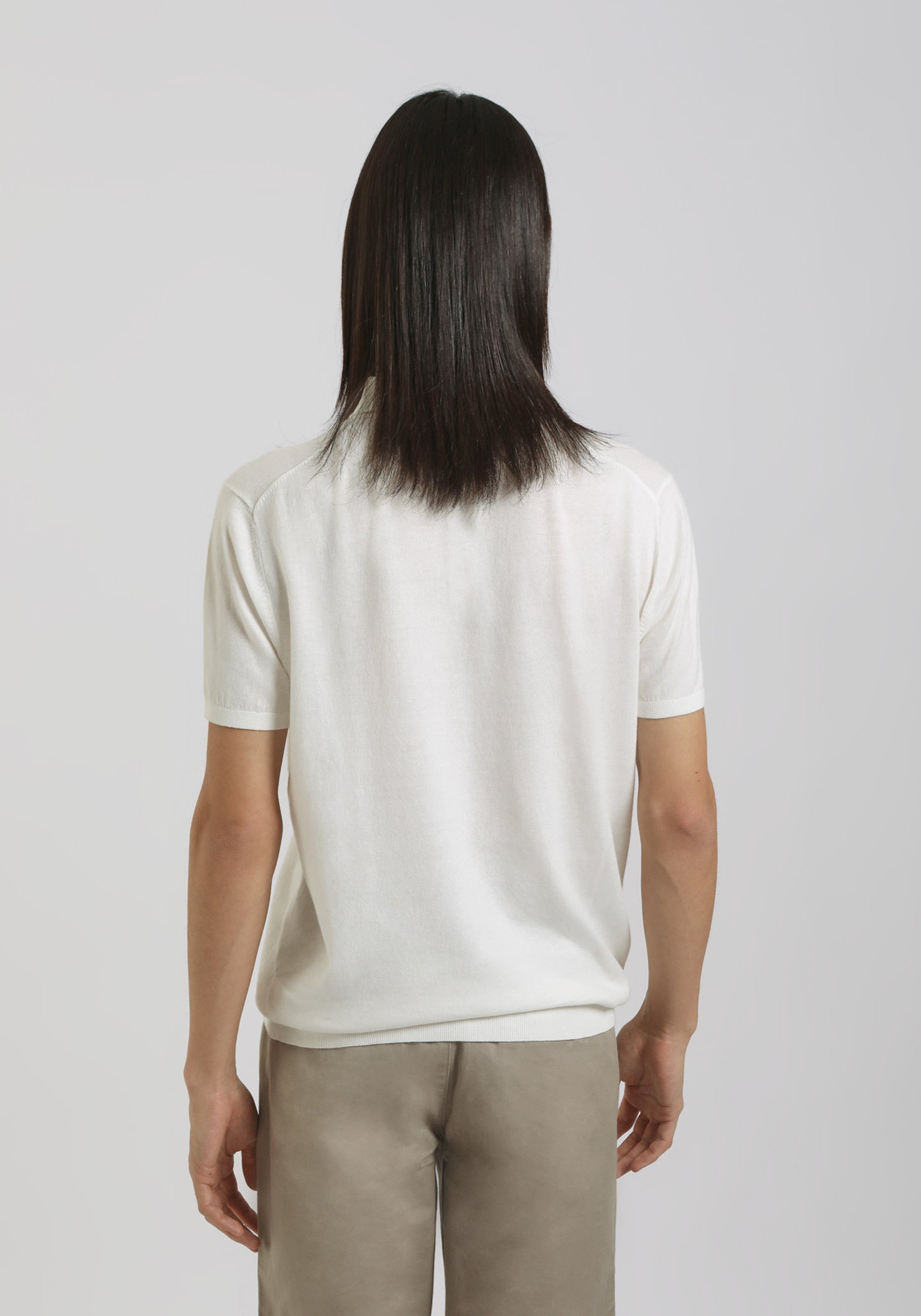 Polo in maglia|Colore:Off white