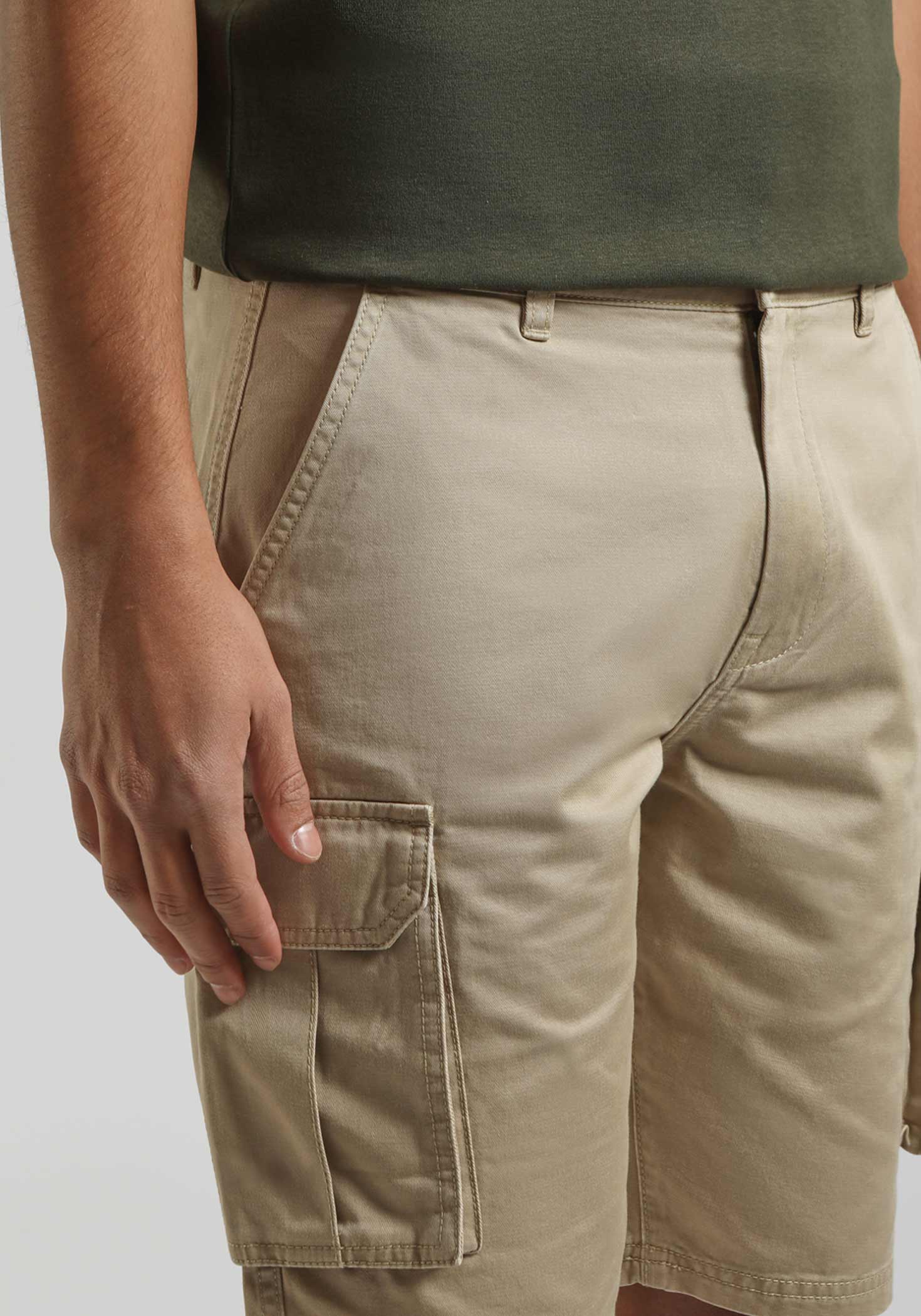 Bermuda cargo 100% cotone|Colore:Corda