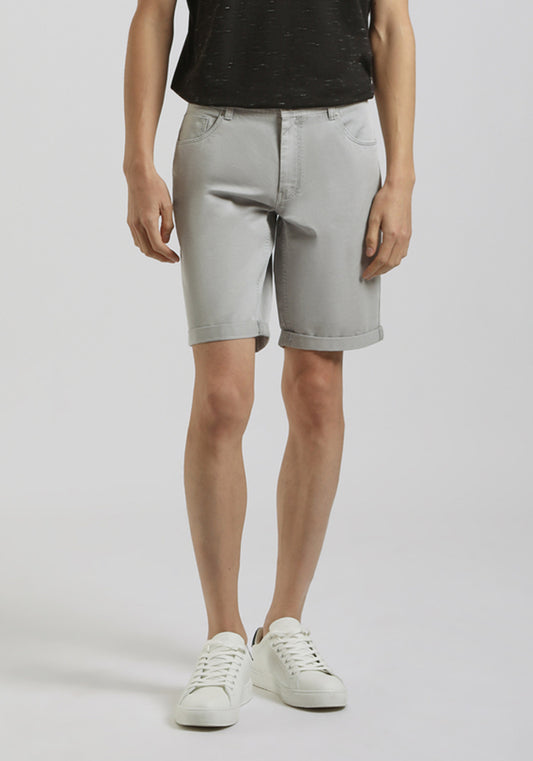 Bermuda cinque tasche in cotone|Colore:Grigio perla