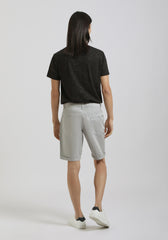 Bermuda cinque tasche in cotone|Colore:Grigio perla