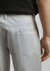 Bermuda cinque tasche in cotone|Colore:Grigio perla
