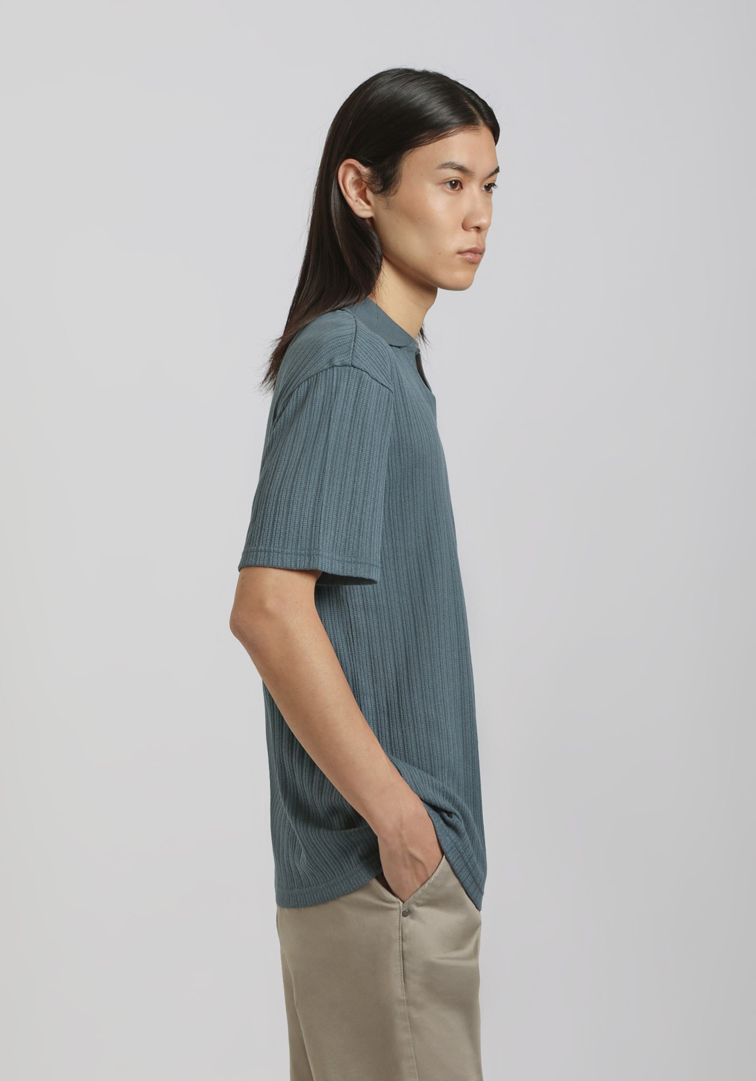 Polo strutturata|Colore:Ciano