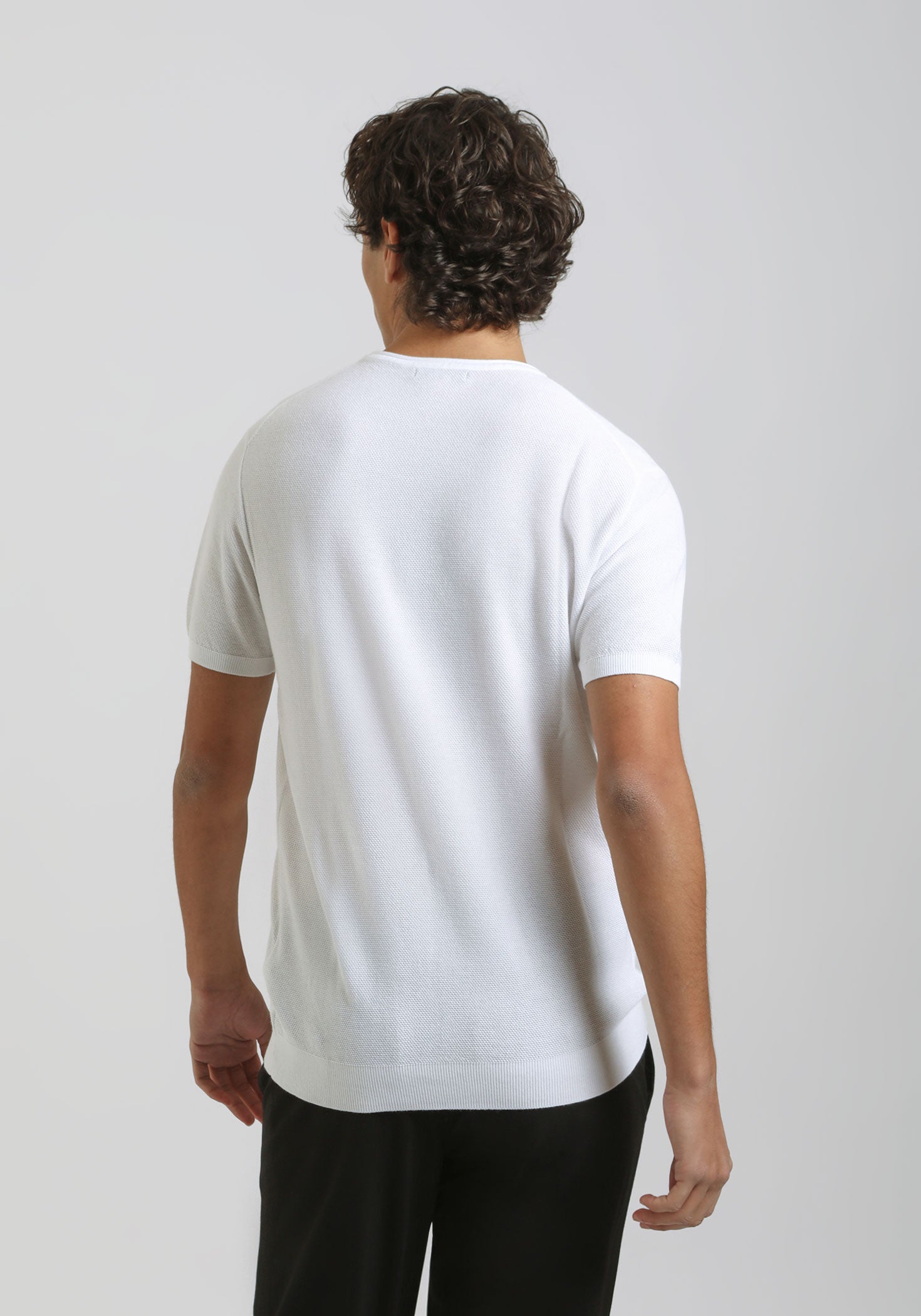 T-shirt in maglia|Colore:Bianco