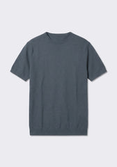 T-shirt in maglia|Colore:Denim