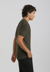 T-shirt in maglia|Colore:Verde scuro