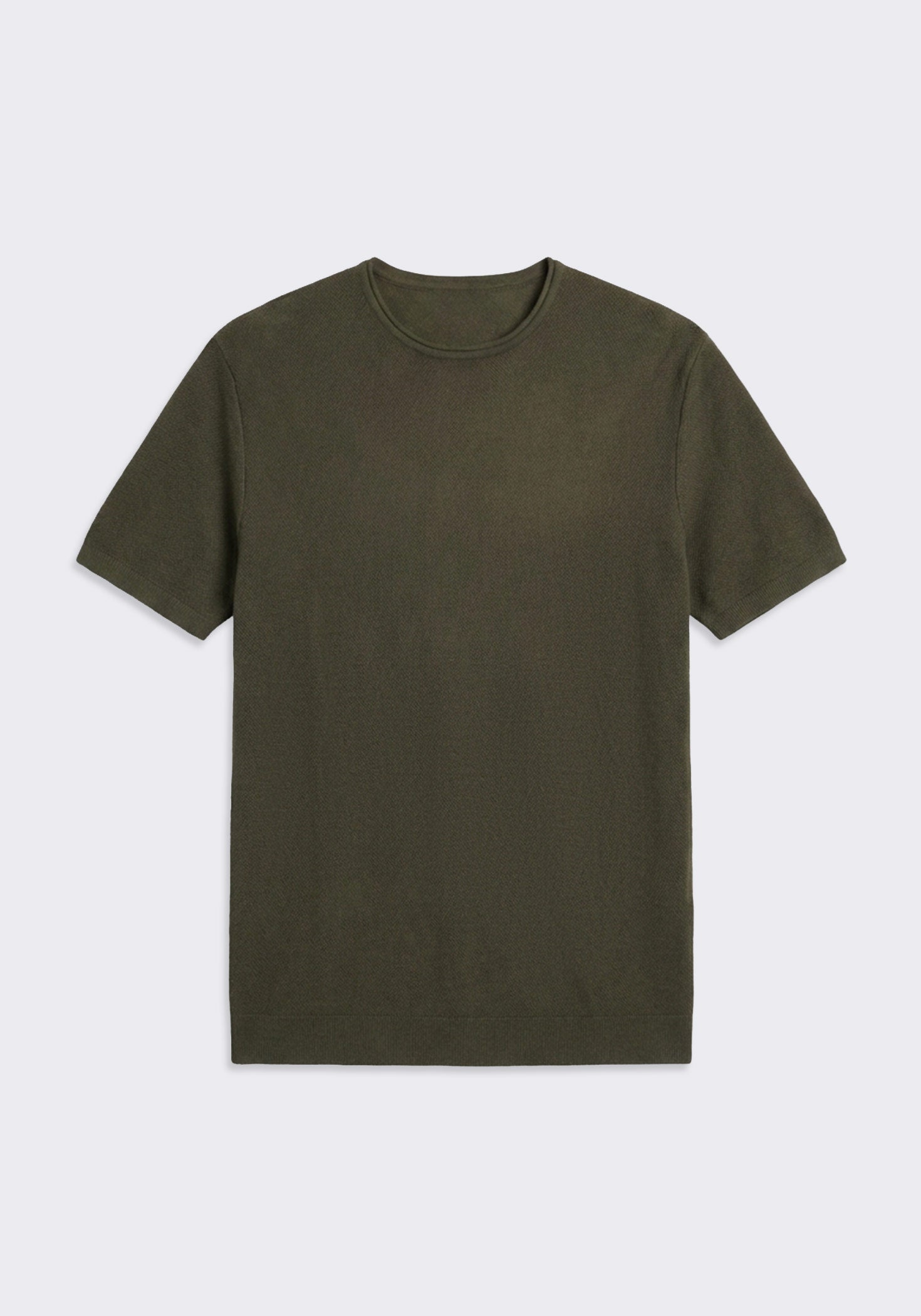 T-shirt in maglia|Colore:Verde scuro