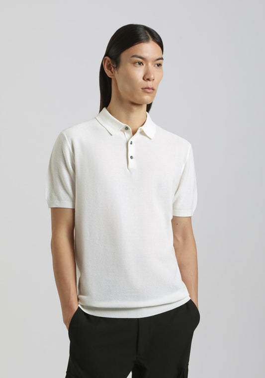 Polo in maglia|Colore:Off white