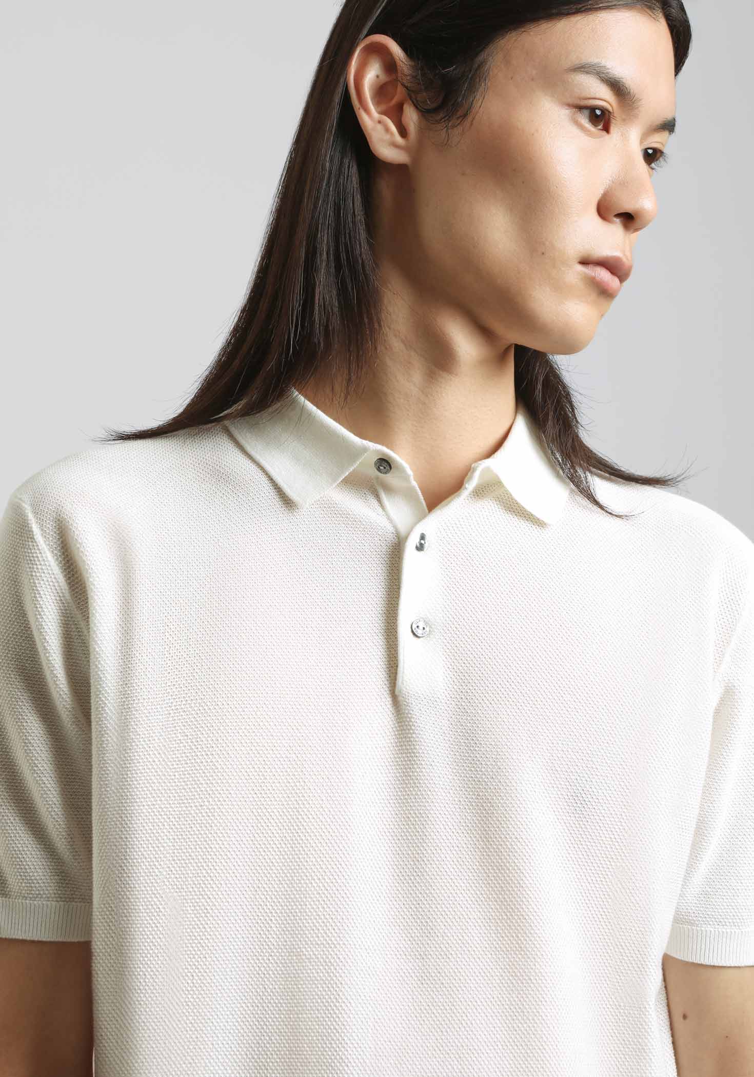 Polo in maglia|Colore:Off white