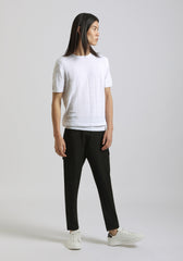 T-shirt in maglia a quadri|Colore:Bianco