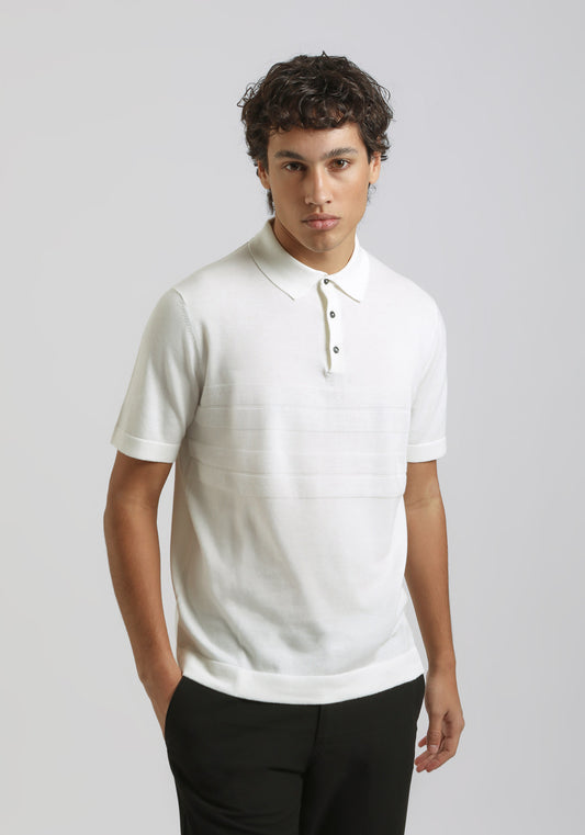 Polo in maglia|Colore:Off white