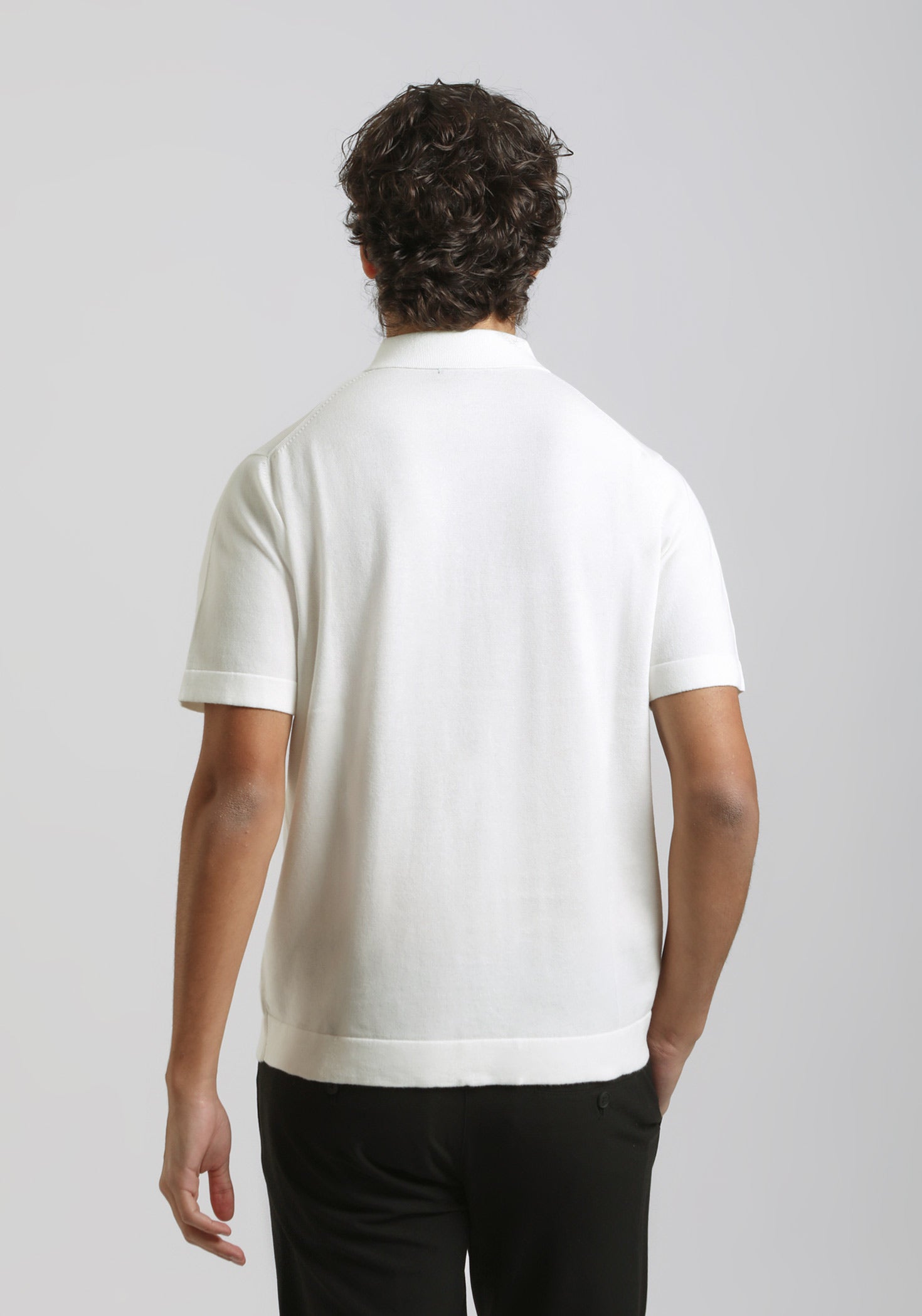 Polo in maglia|Colore:Off white
