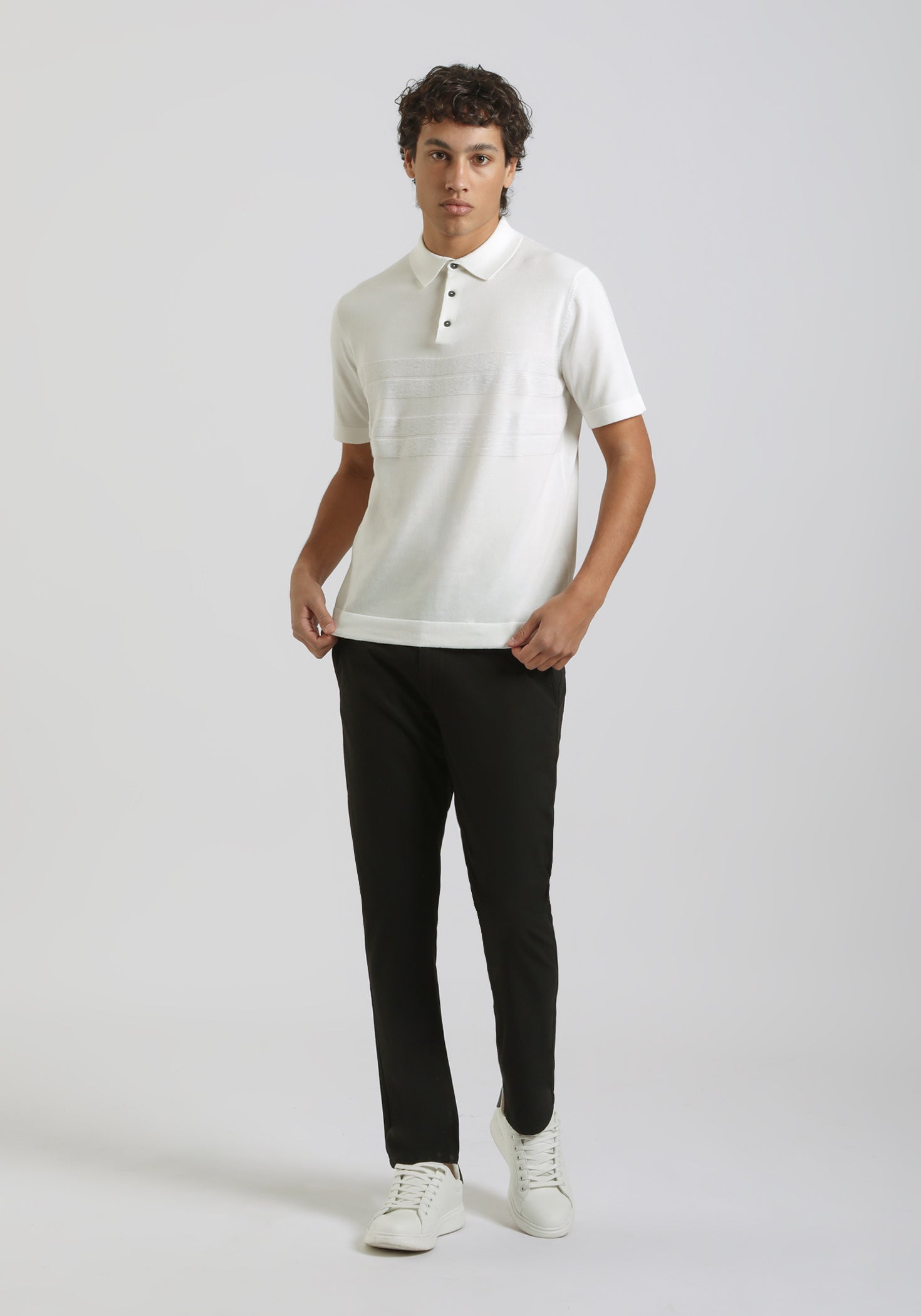 Polo in maglia|Colore:Off white