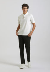 Polo in maglia|Colore:Off white