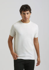T-shirt in maglia|Colore:Off white