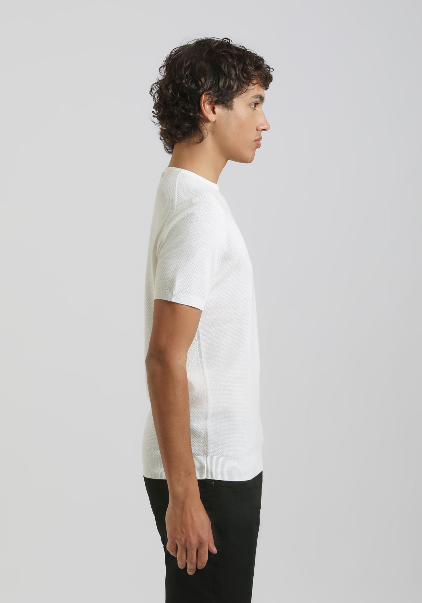 T-shirt in maglia|Colore:Off white