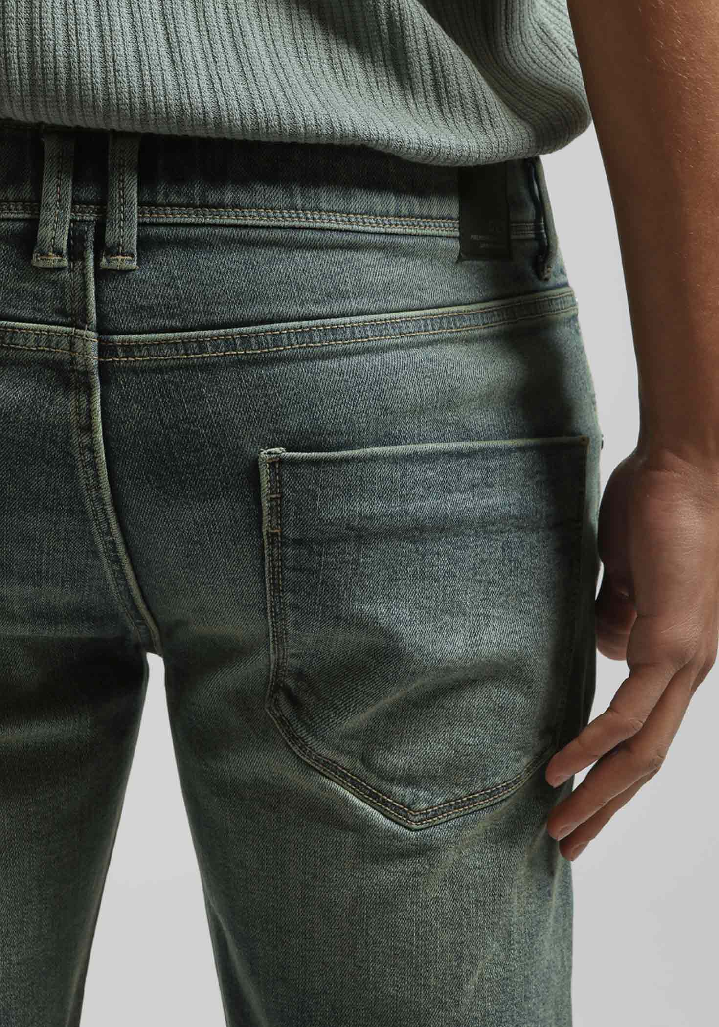 Bermuda di jeans slim fit effetto sabbia|Colore:Jeans