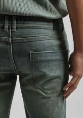 Bermuda di jeans slim fit effetto sabbia|Colore:Jeans