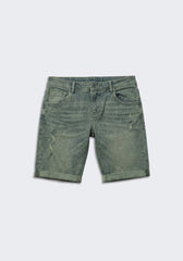 Bermuda di jeans slim fit effetto sabbia|Colore:Jeans