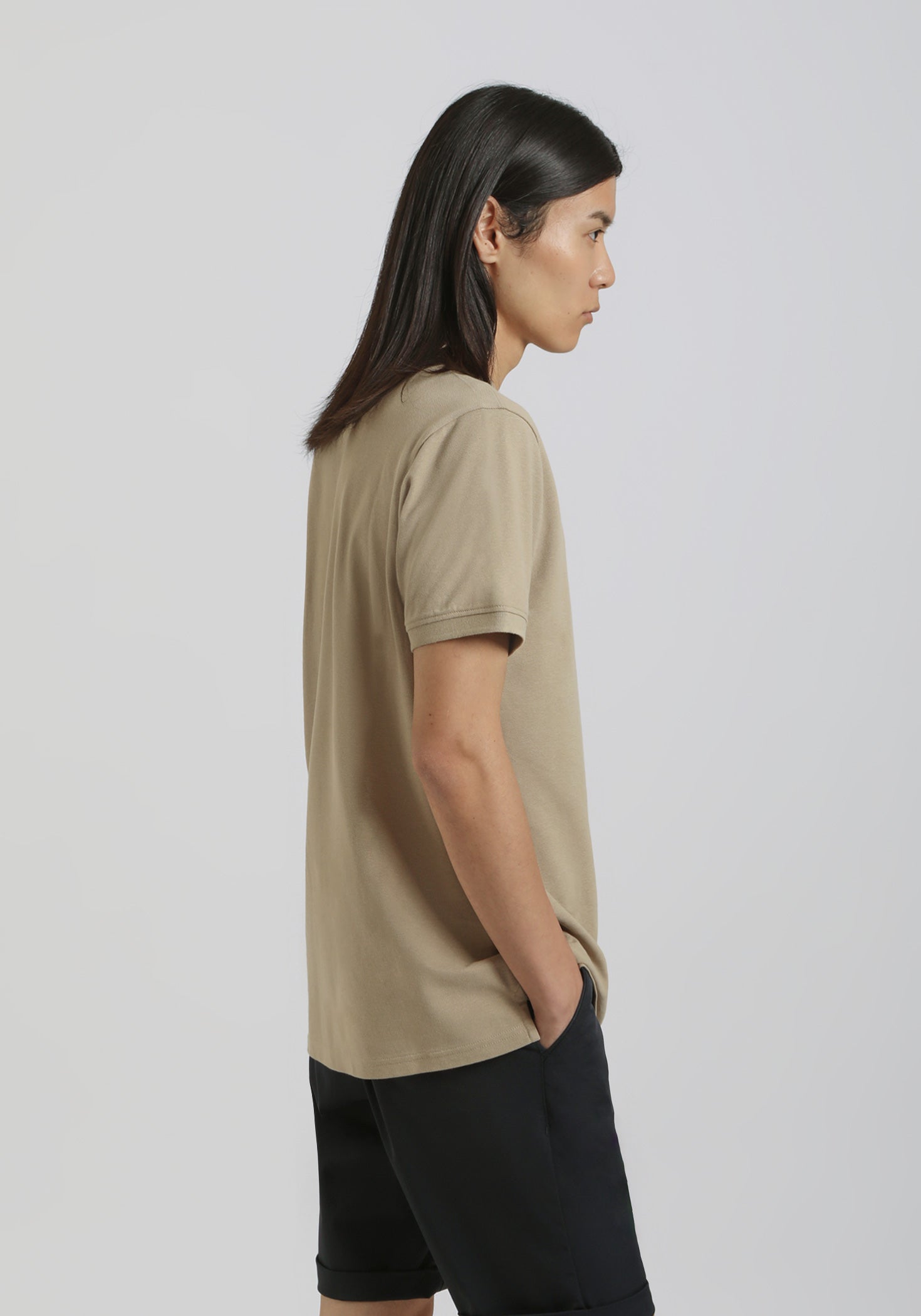 Polo coreana 100% cotone|Colore:Beige