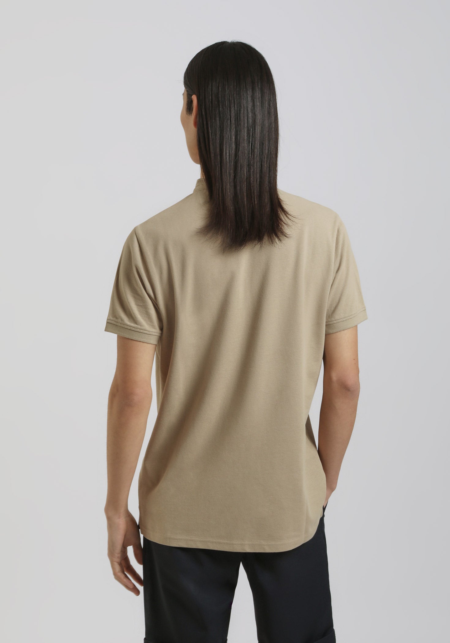 Polo coreana 100% cotone|Colore:Beige