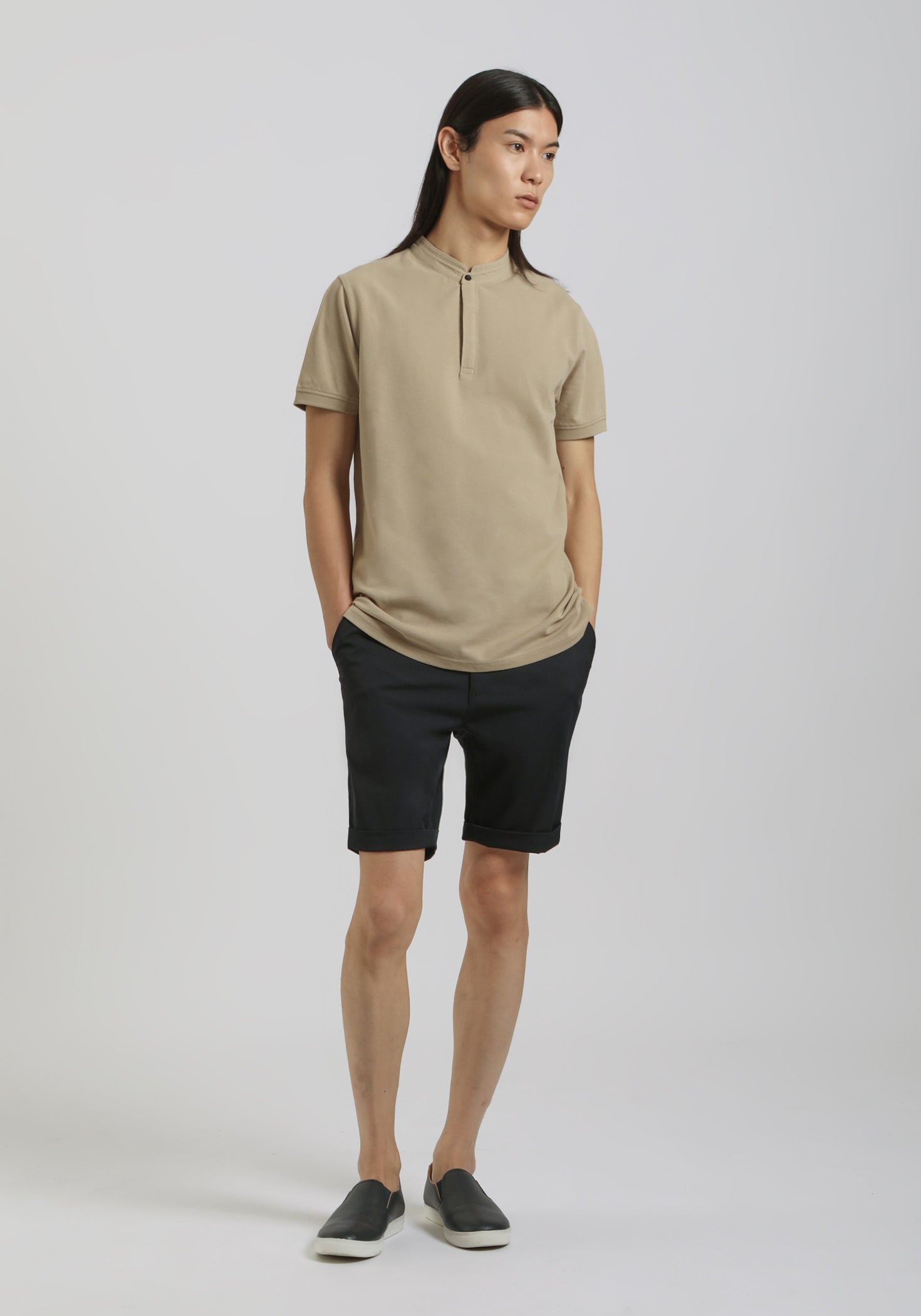 Polo coreana 100% cotone|Colore:Beige