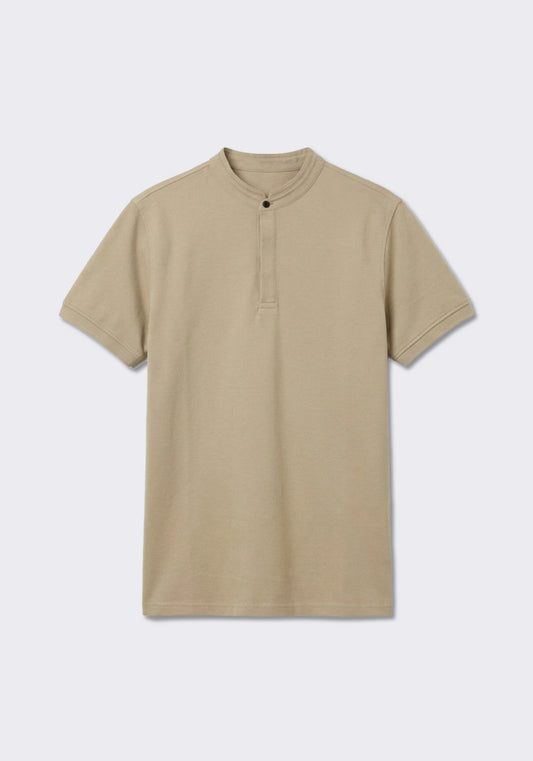 Polo coreana 100% cotone|Colore:Beige