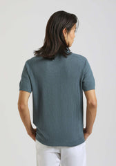 Polo in maglia forata|Colore:Ciano