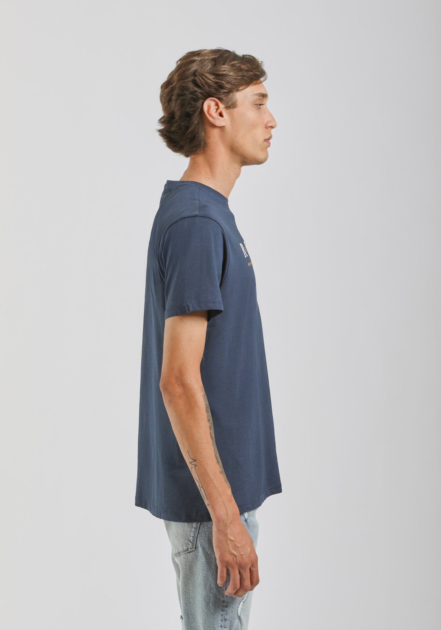 T-shirt 100% cotone con stampa|Colore:Jeans