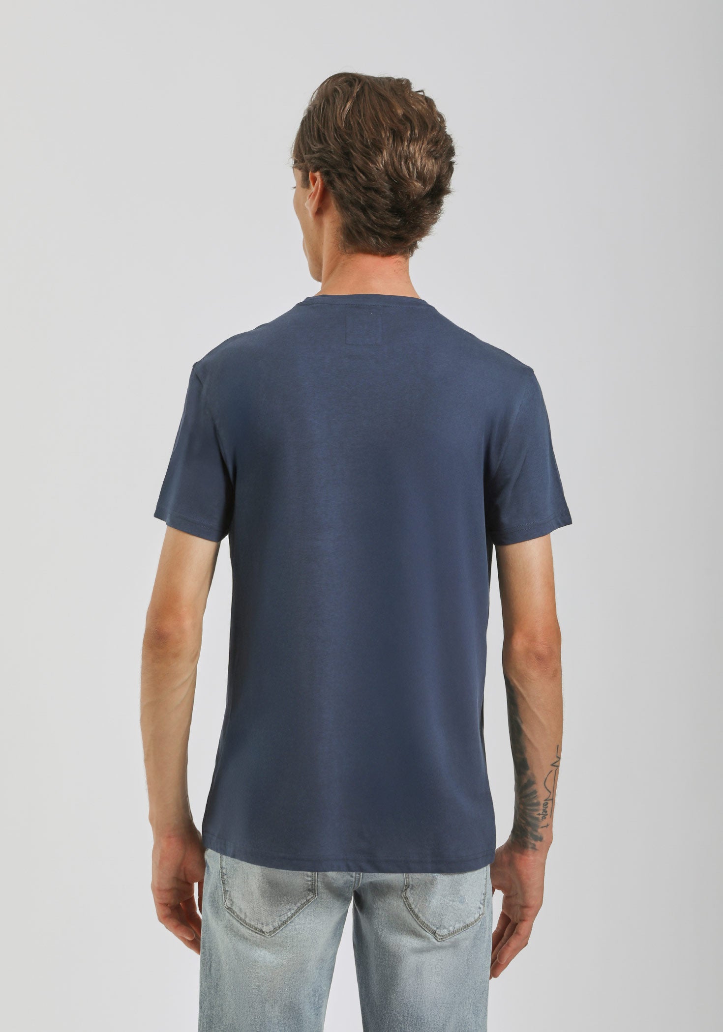 T-shirt 100% cotone con stampa|Colore:Jeans