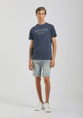 T-shirt 100% cotone con stampa|Colore:Jeans