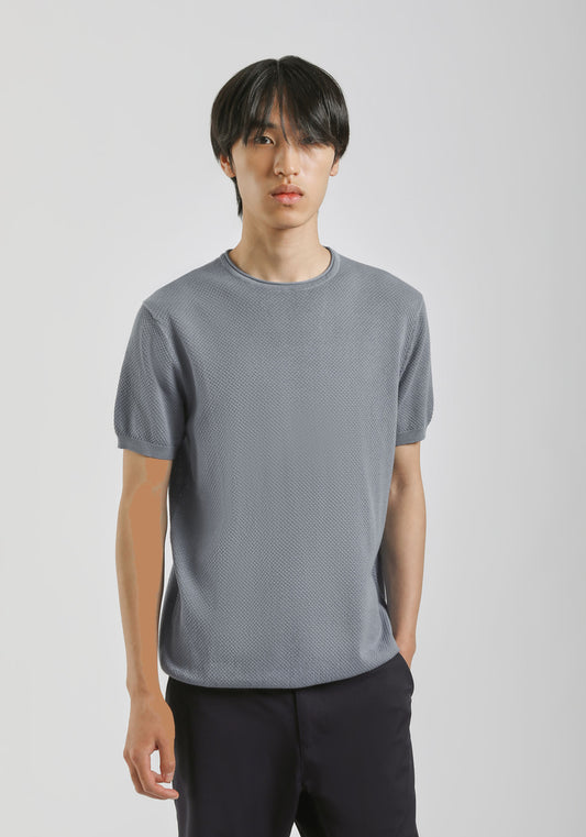 T-shirt in maglia|Colore:Ciano
