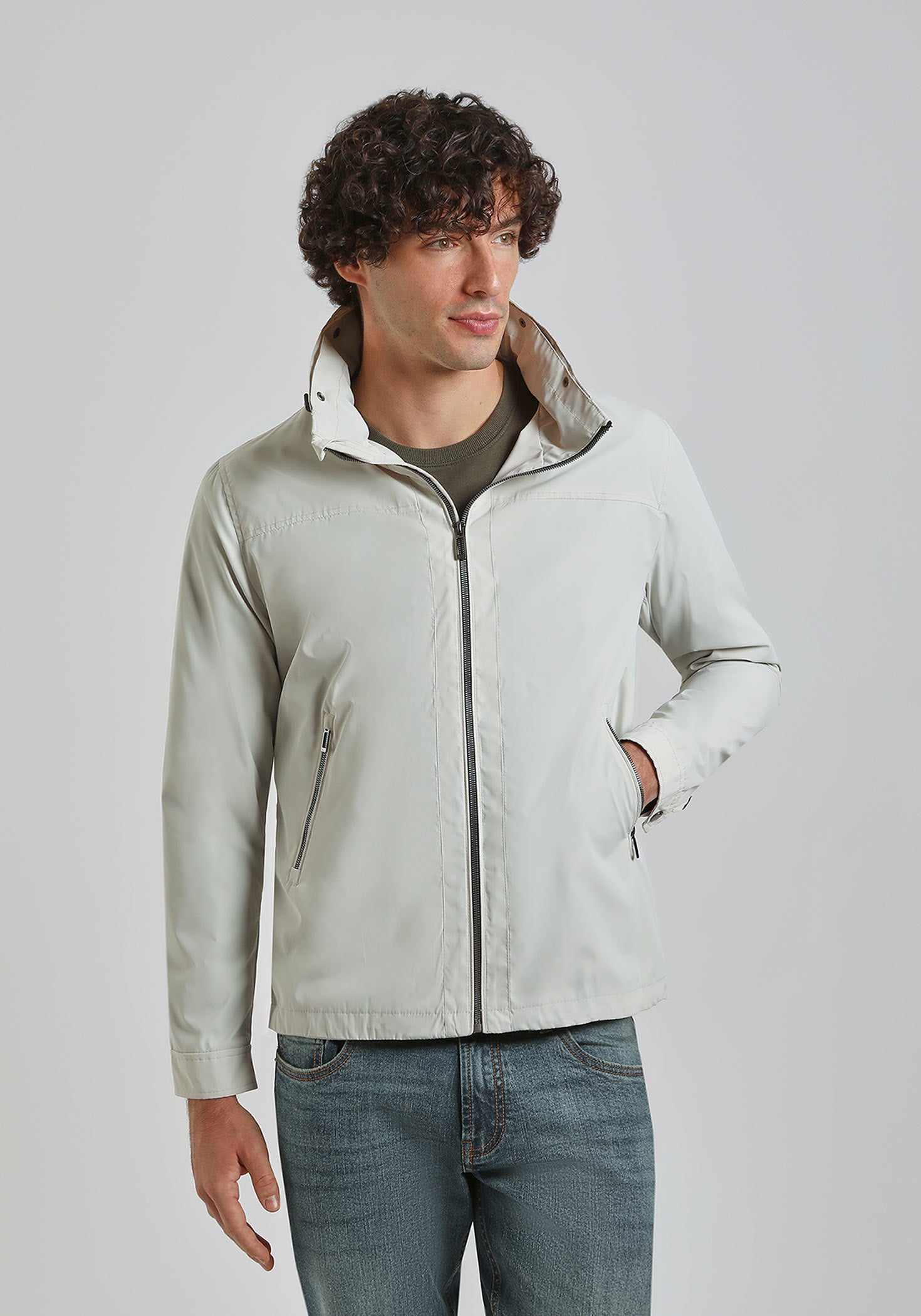 Giacca a vento|Colore:Off white