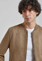 Giubbotto bomber effetto camoscio|Colore:Beige