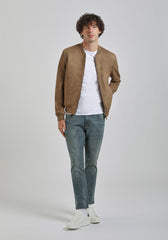 Giubbotto bomber effetto camoscio|Colore:Beige