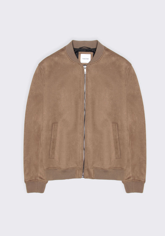 Giubbotto bomber effetto camoscio|Colore:Beige