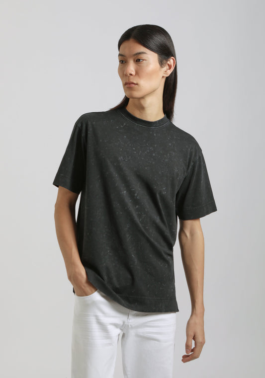 T-shirt effetto marmorizzato|Colore:Nero
