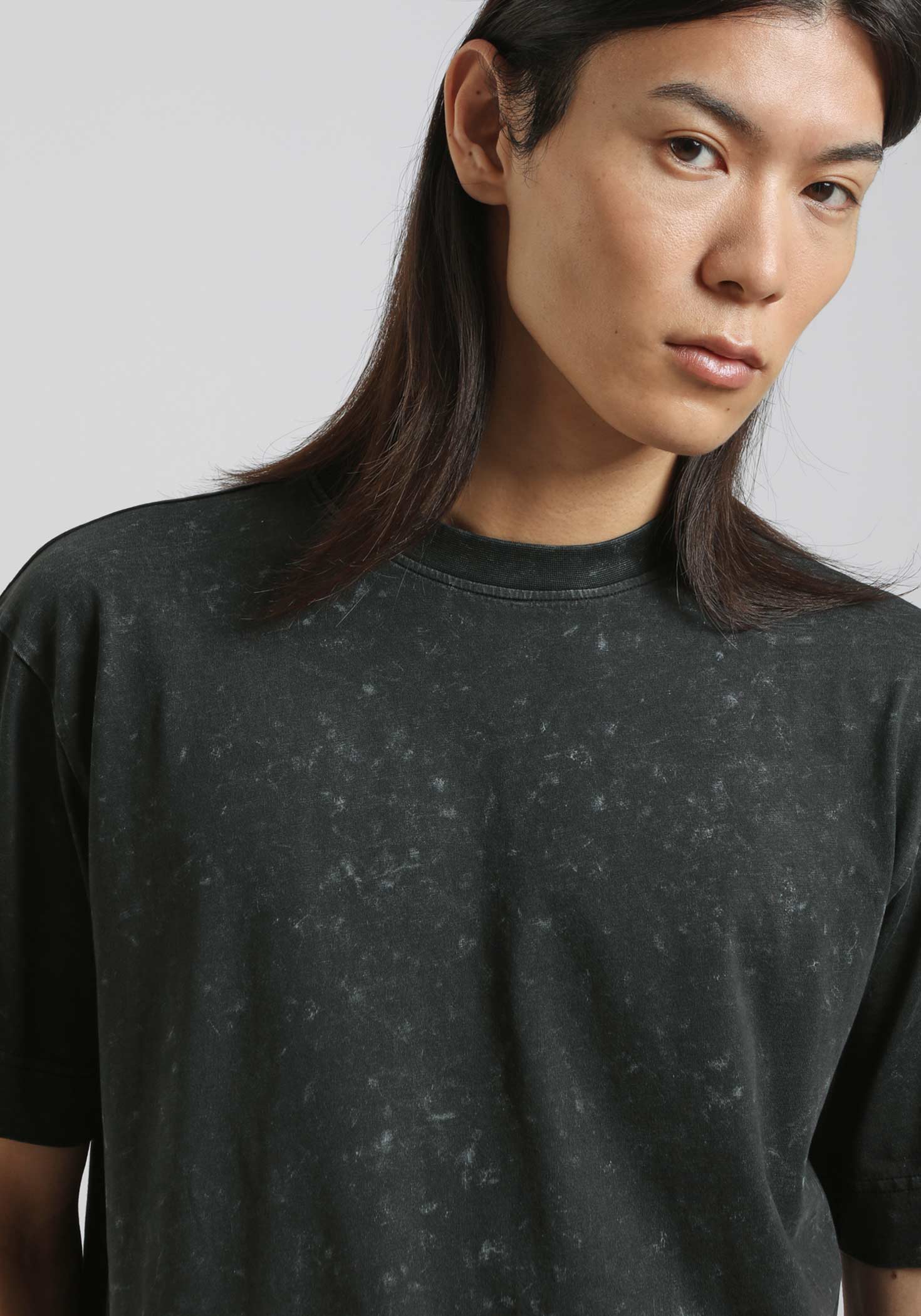 T-shirt effetto marmorizzato|Colore:Nero