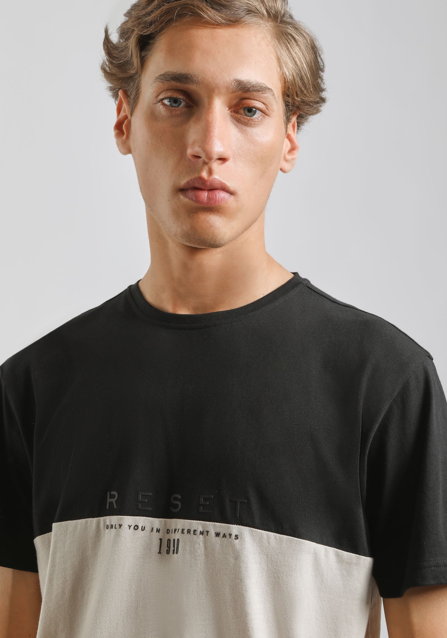 T-shirt colorblock|Colore:Sabbia