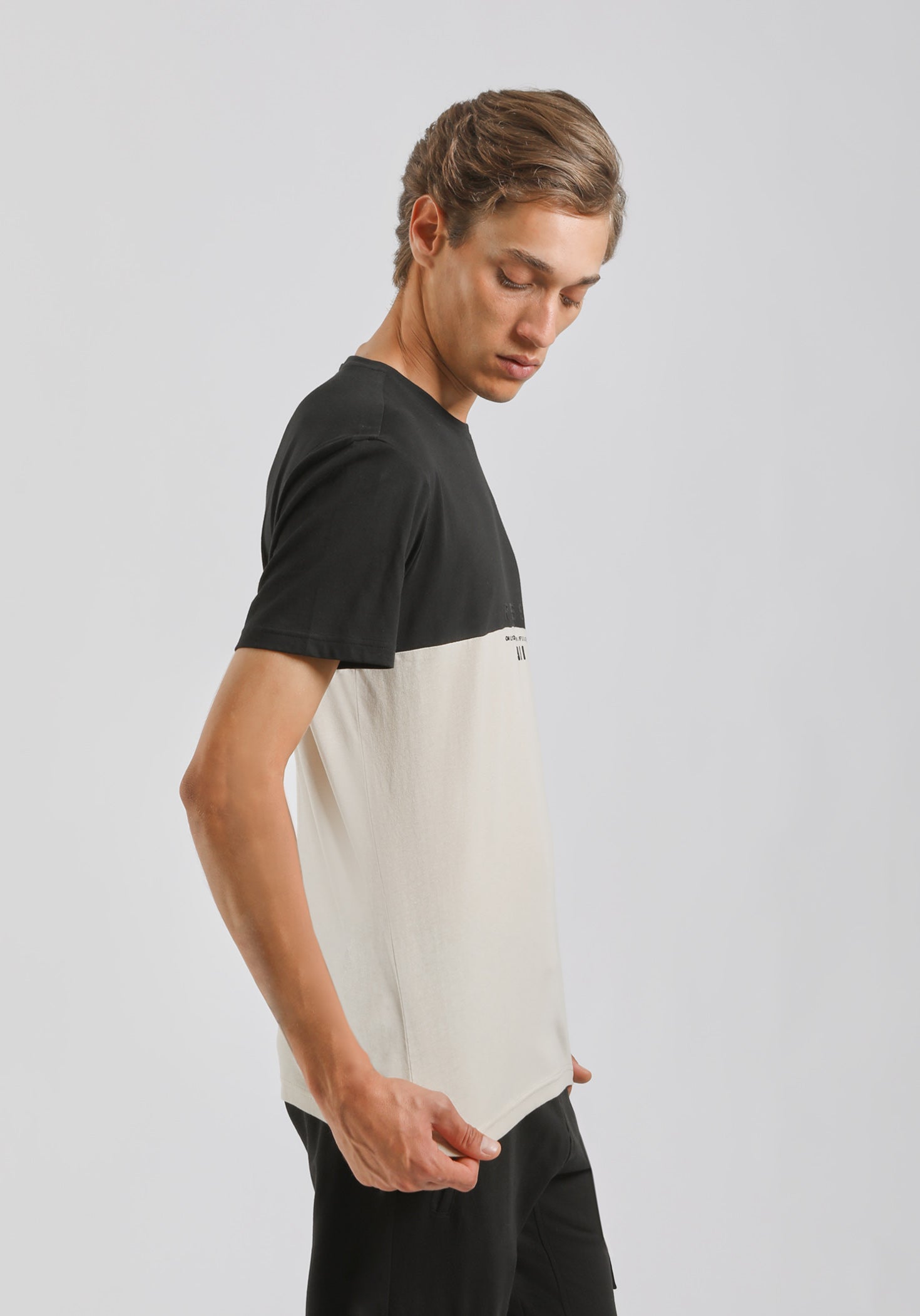 T-shirt colorblock|Colore:Sabbia